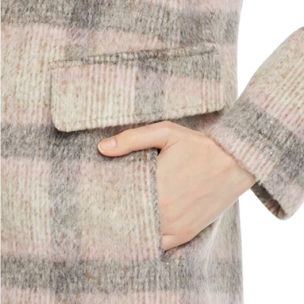 Stylish Plaid Long Coat - Picture 4 of 5